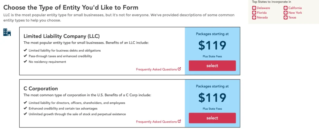 Incorporate.com Pricing