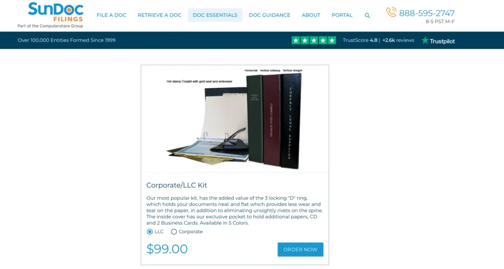 SunDoc Filings LLC Pricing