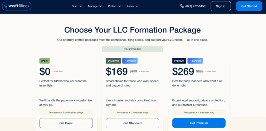 Swyft Filings Pricing Options