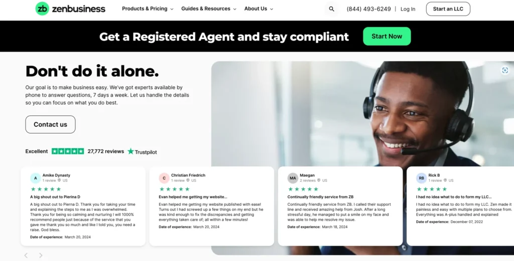 ZenBusiness - User reviews